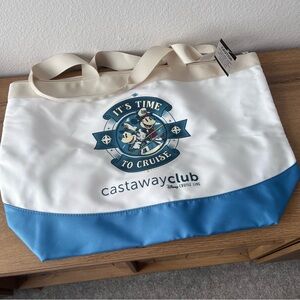 DISNEY CRUISE LINE 25th Anniversary Castaway Club Member Beach Tote Bag DCL NEW